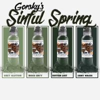 Gorskys Sinful Spring set. World Famous Tattoo Ink